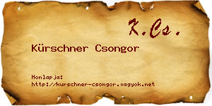 Kürschner Csongor névjegykártya