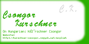 csongor kurschner business card
